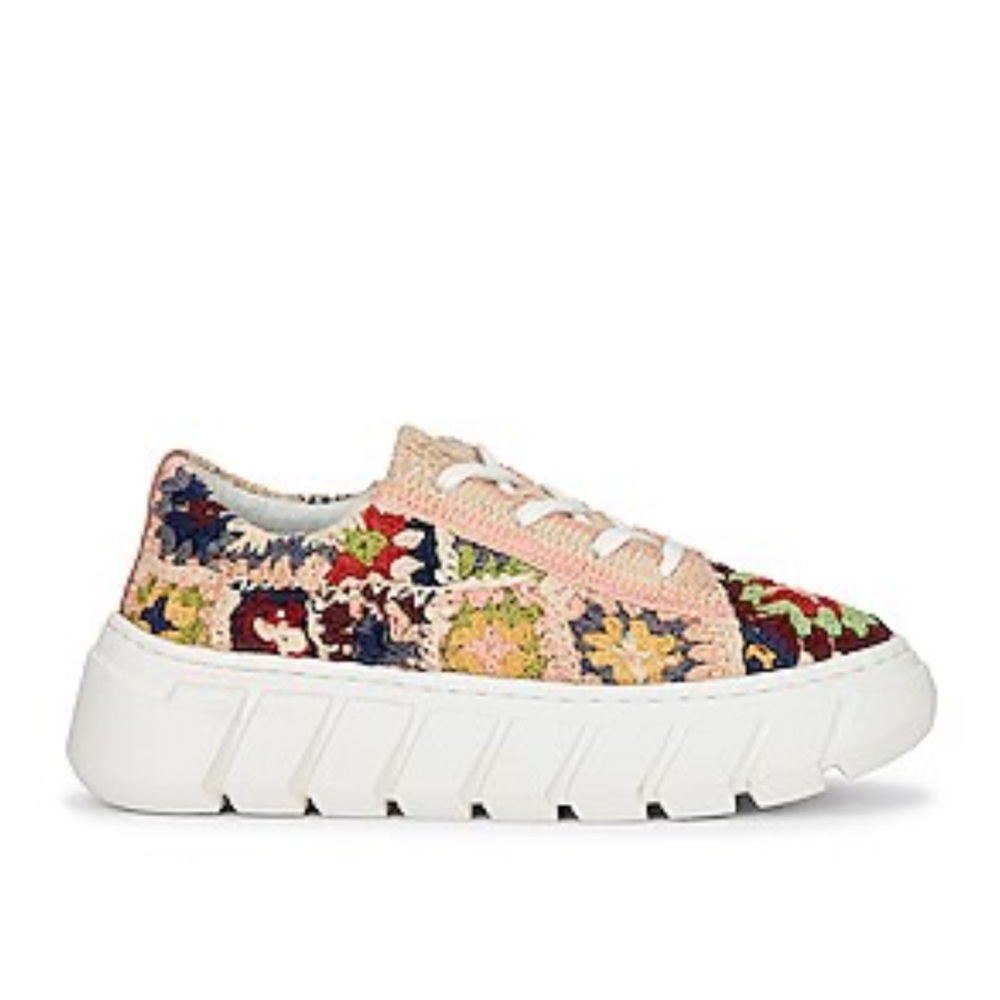 Free People FP Catch Me If You Can Crochet Sneakers Running Shoes Size 39